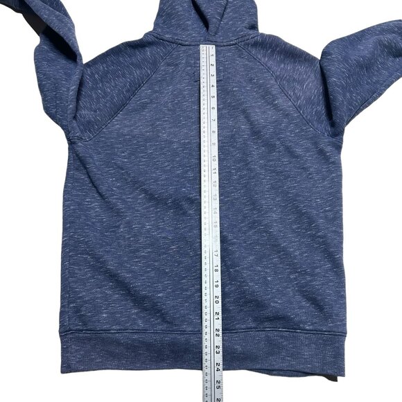 Hollister Fleece Hoodie Sweatshirt Mens Small Navy Blue Pullover Pocket Casual - Picture 6 of 8